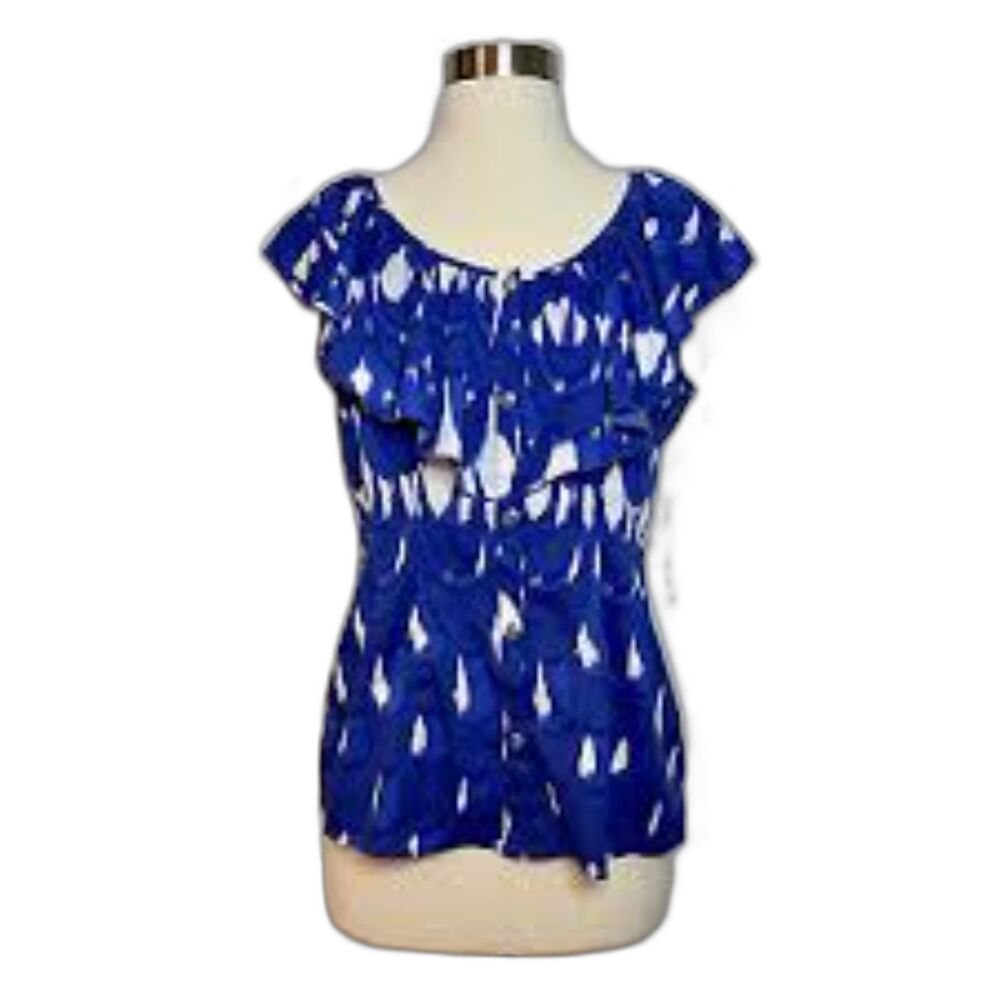 Blue Patterned Women's Top